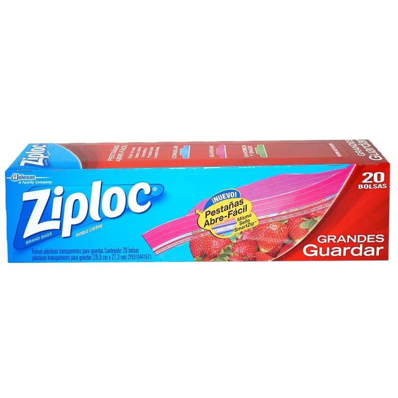 BOLSA ZIPLOC ALM. GDE 20 UN. X 20 UNDS