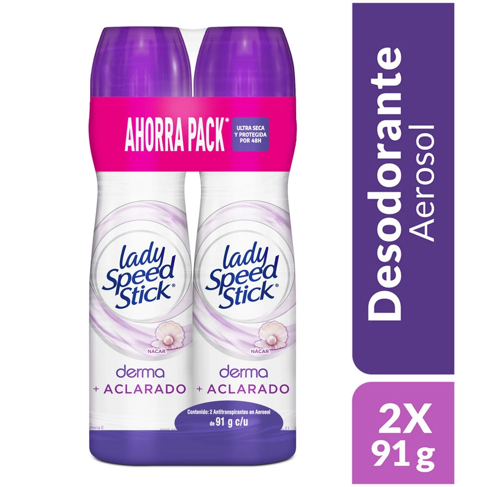 DESODORANTE LADY SPEED AER/DERMA ACL 150 X 2 UNDS