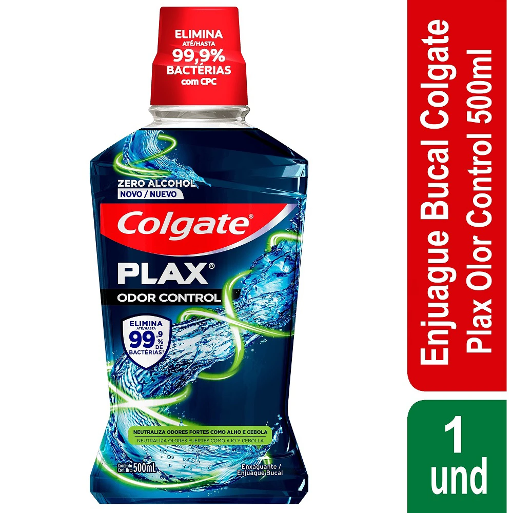 ENJUAGUE COLGATE PLAX CONTROL ODOR X 500 ML
