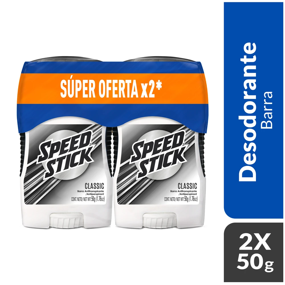 DESODORANTE SPEED STICK BARRA CLASS 2 X 50 GR
