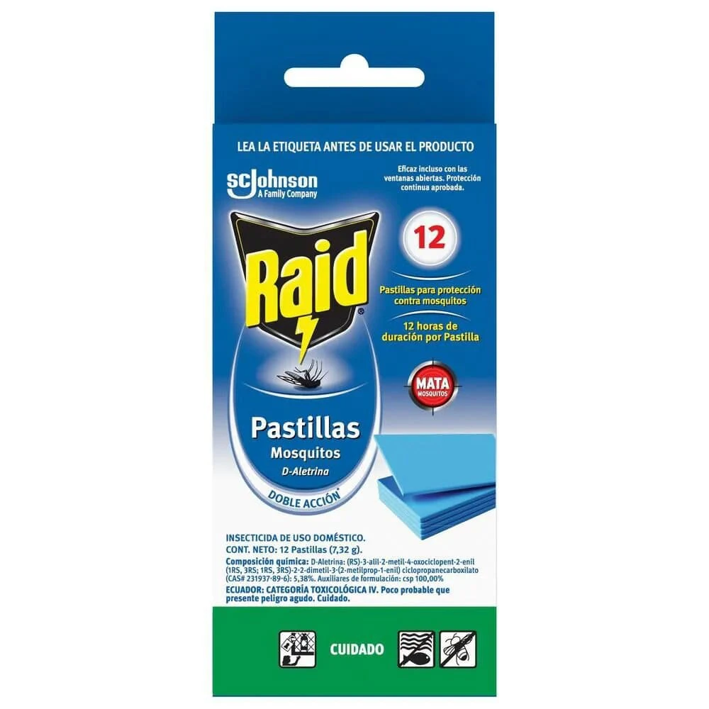 RAID PASTILLA ESTUCHE 12 UN X 12 UNDS