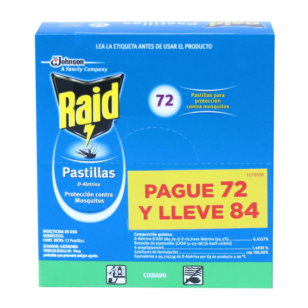 RAID PASTILLAS CAJA X 84 UNDS
