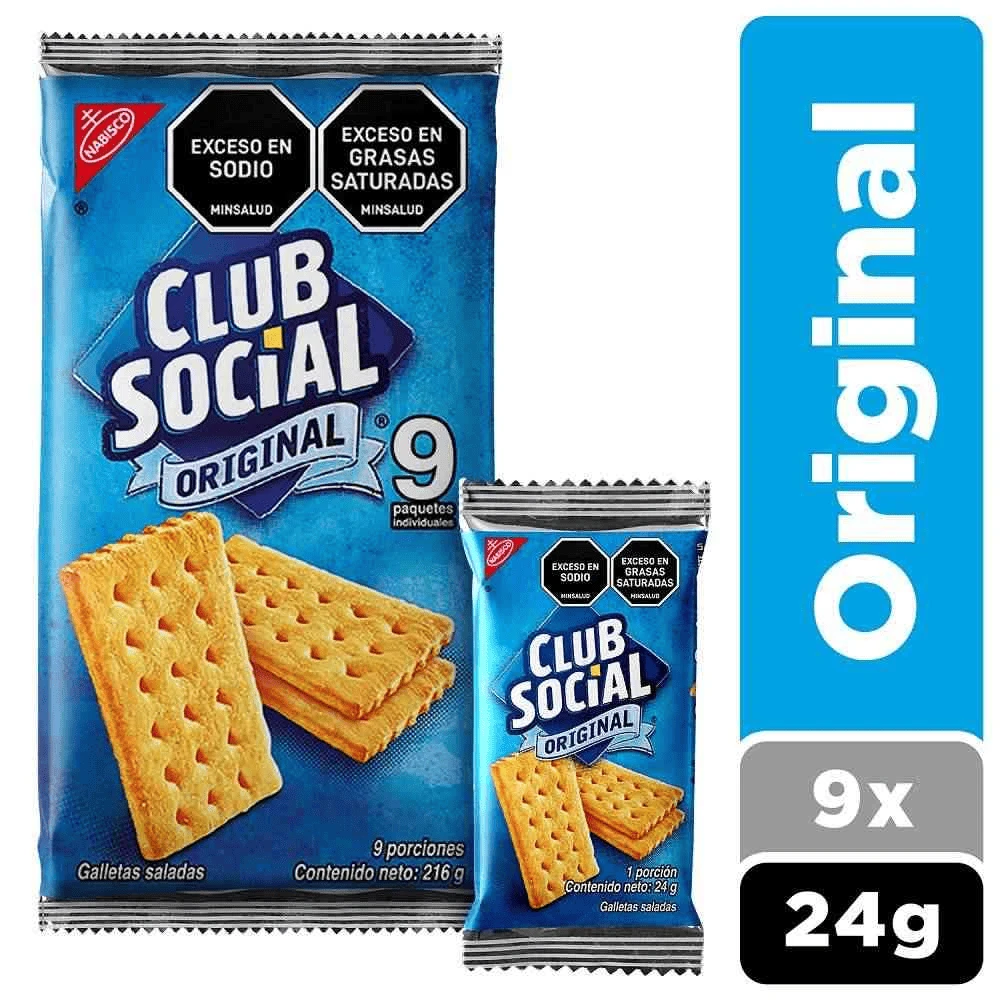 GALLETA CLUB SOCIAL X 216 GR X 9 UNDS