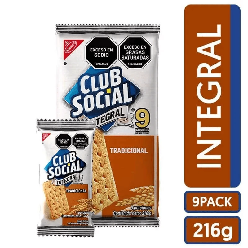 GALLETA CLUB SOCIAL INTEGRAL X 9 UND X 234 GR