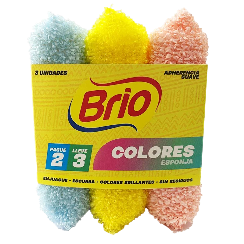ESPONJA BRIO COLORES 3 UN X 3 UNDS