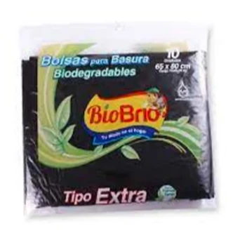 BOLSA BASURA BIOBRIO NEG 10 65 80CM
