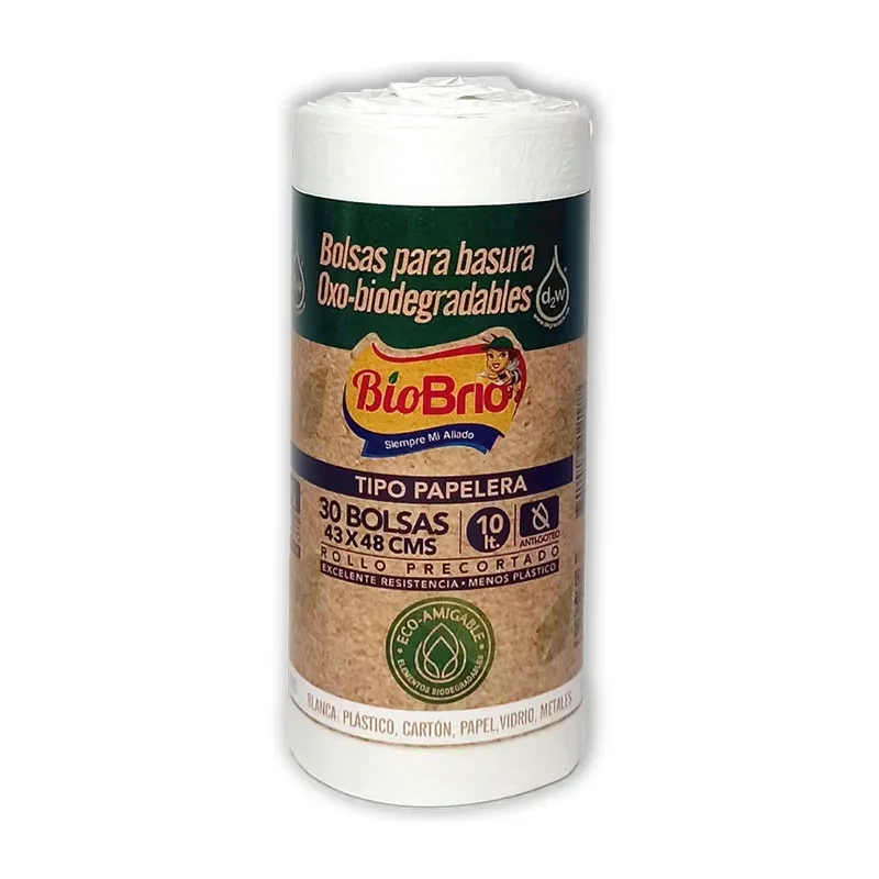 BOLSA DE BASURA BIOBRIO BLA 30 43 48