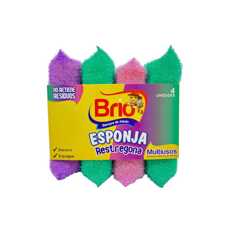 ESPONJA RESTREGONA BRIO X 12 UNDS