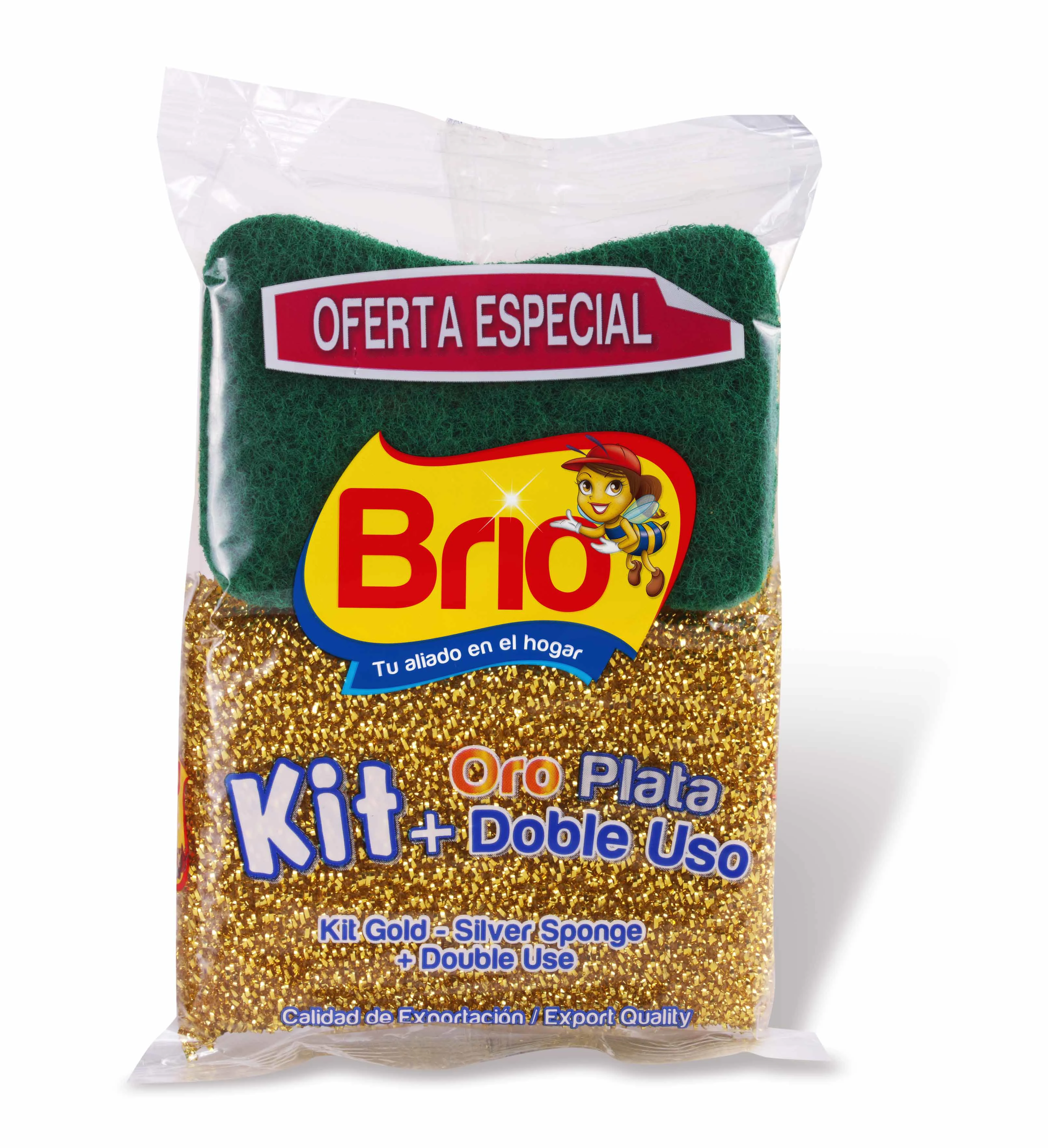 ESPONJAS BRIO KIT OROPLATA+DOBLEUSO