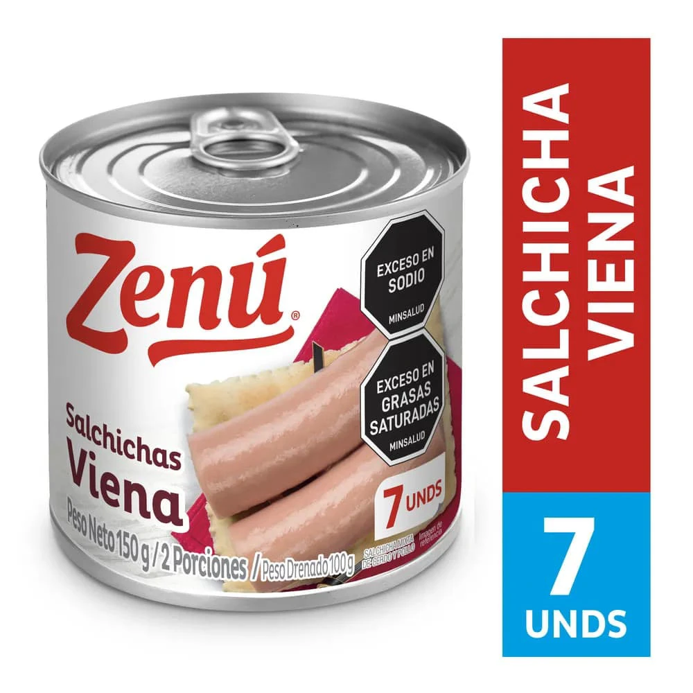 SALCHICHA ZENU LATA VIENA X 150 GR