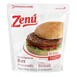 CARNE HAMBURGUESA ZENU PREASA X 400 GR