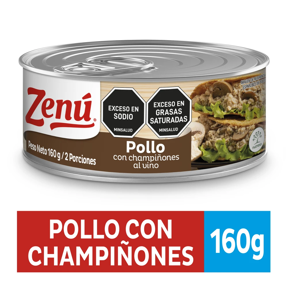 POLLO ZENU LATA CHAM/VINO X 160 GR