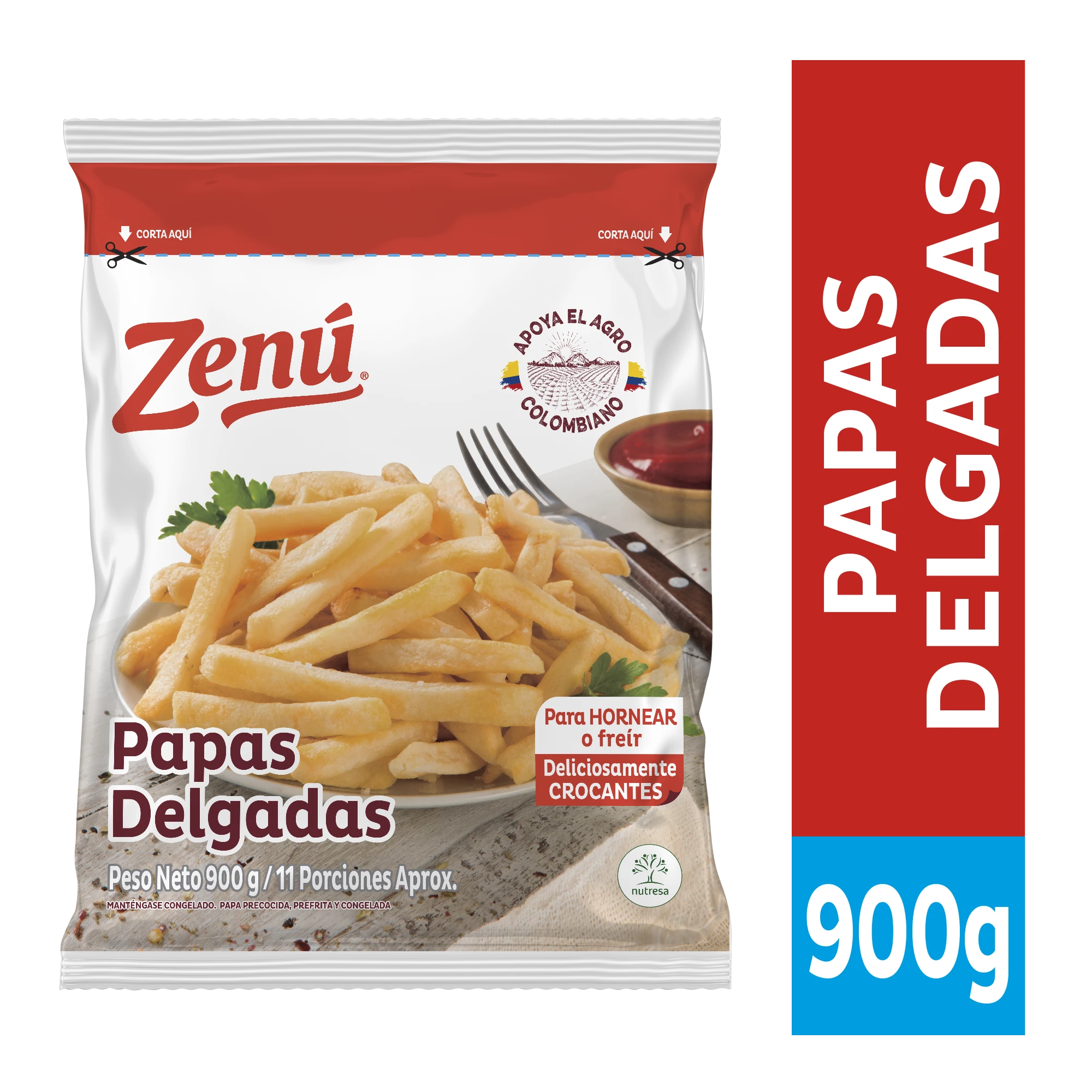 PAPA DELGADA ZENU CONGELADA X 900 GR