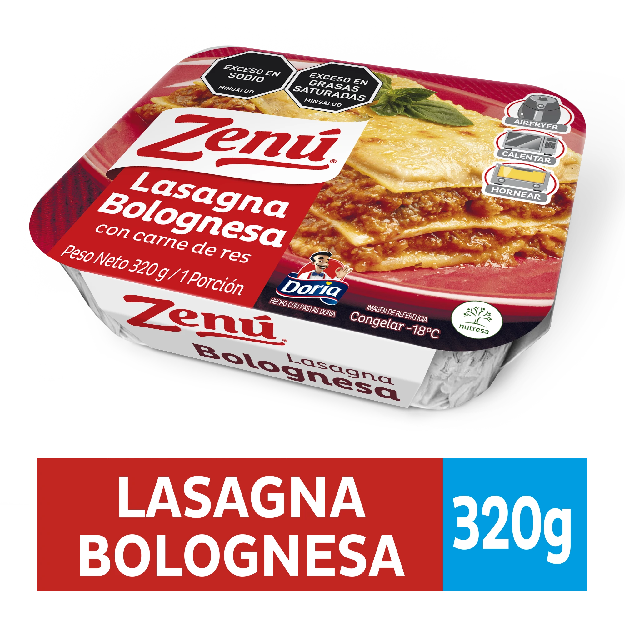 LASAGÑA ZENU BOLOGNESA X 320 GR
