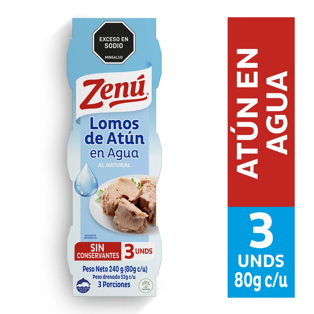 ATUN ZENU AGUA 80 X 3 UNDS