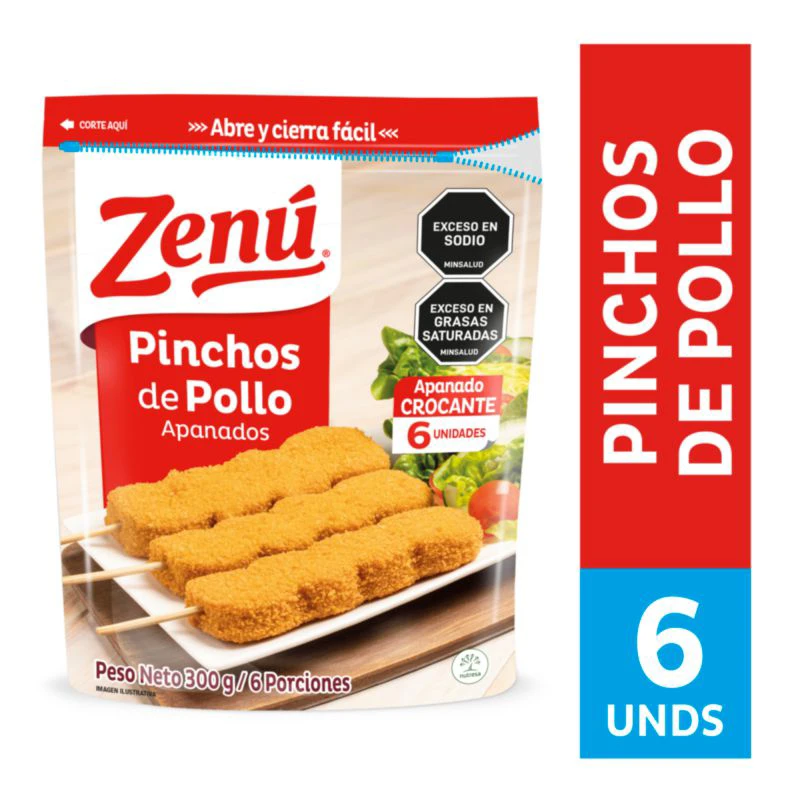 PINCHOS ZENU DE POLLO X 300 GR