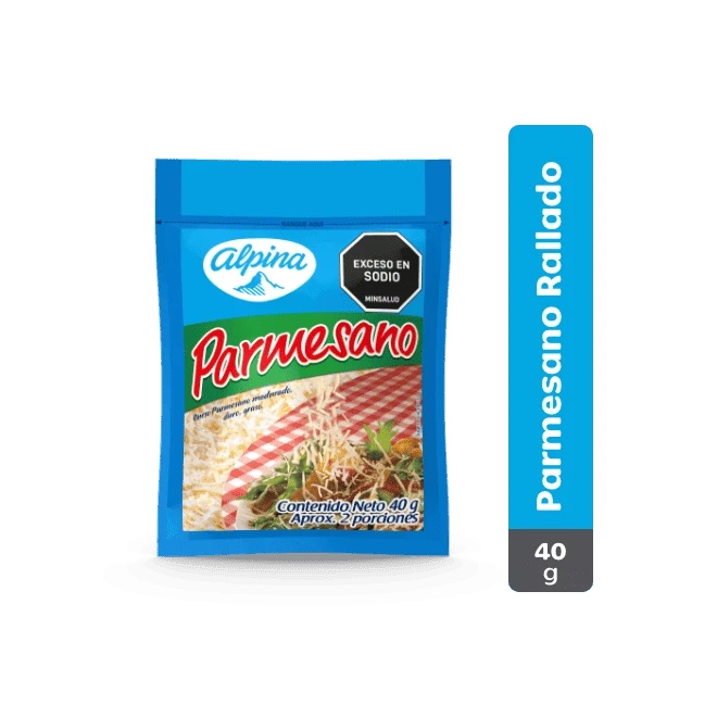 QUESO PARMESANO RALLADO ALPINA X 40 GR