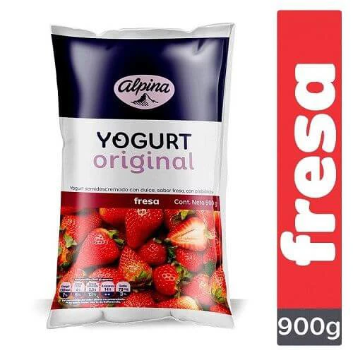 YOGUR ALPINA FRESA BOL X 900 ML