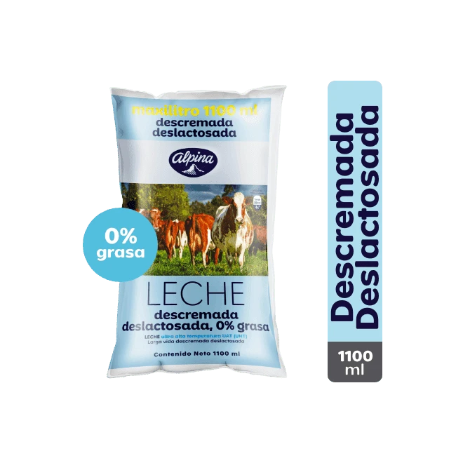 LECHE ALPINA DESLACTOSADA DESCREMADA MAXI 1100