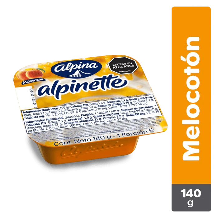 ALPINETTE ALPINA MELOCOTON X 140 GR