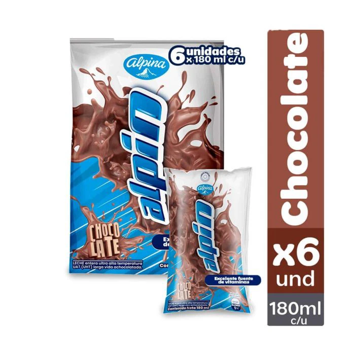 ALPIN ALPINA CHOCOLATE BOLSA X 200 GR X 6 UNDS (SIXPACK)