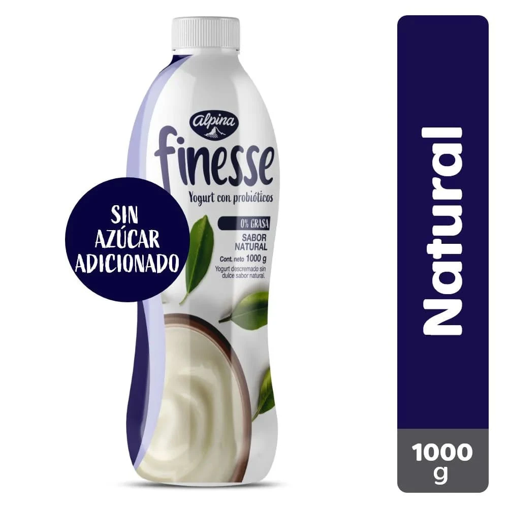 YOGUR ALPINA FINESSE NATURAL BOTELLA 1000
