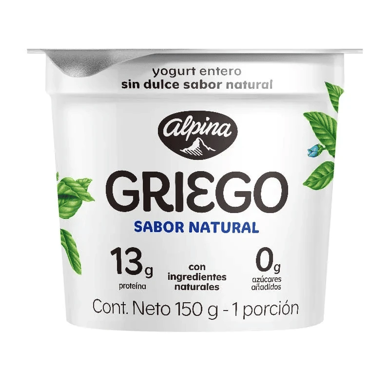 YOGUR ALPINA GRIEGO SIN AZUCAR X 150 GR
