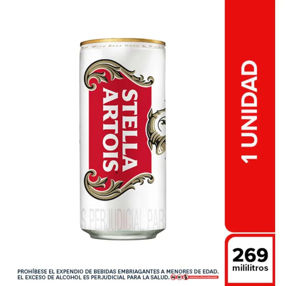 CERVEZA STELLA ARTOIS LATA X 269 ML