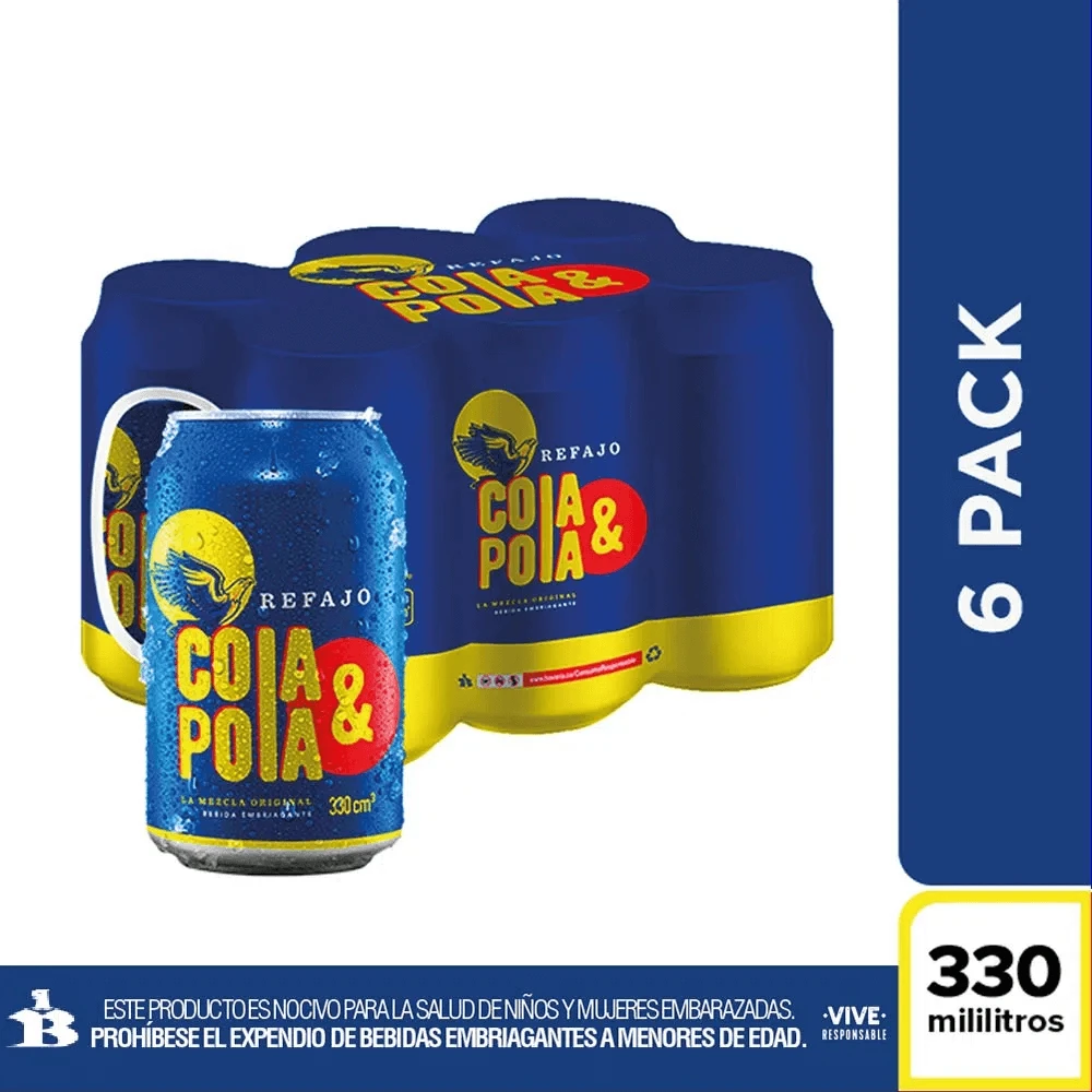 COLA Y POLA LATA X 330CM X 6 UNDS (SIXPACK)