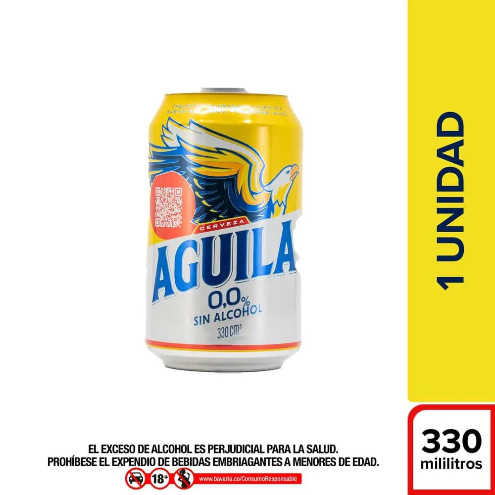 CERVEZA AGUILA LATA CERO X 330 ML