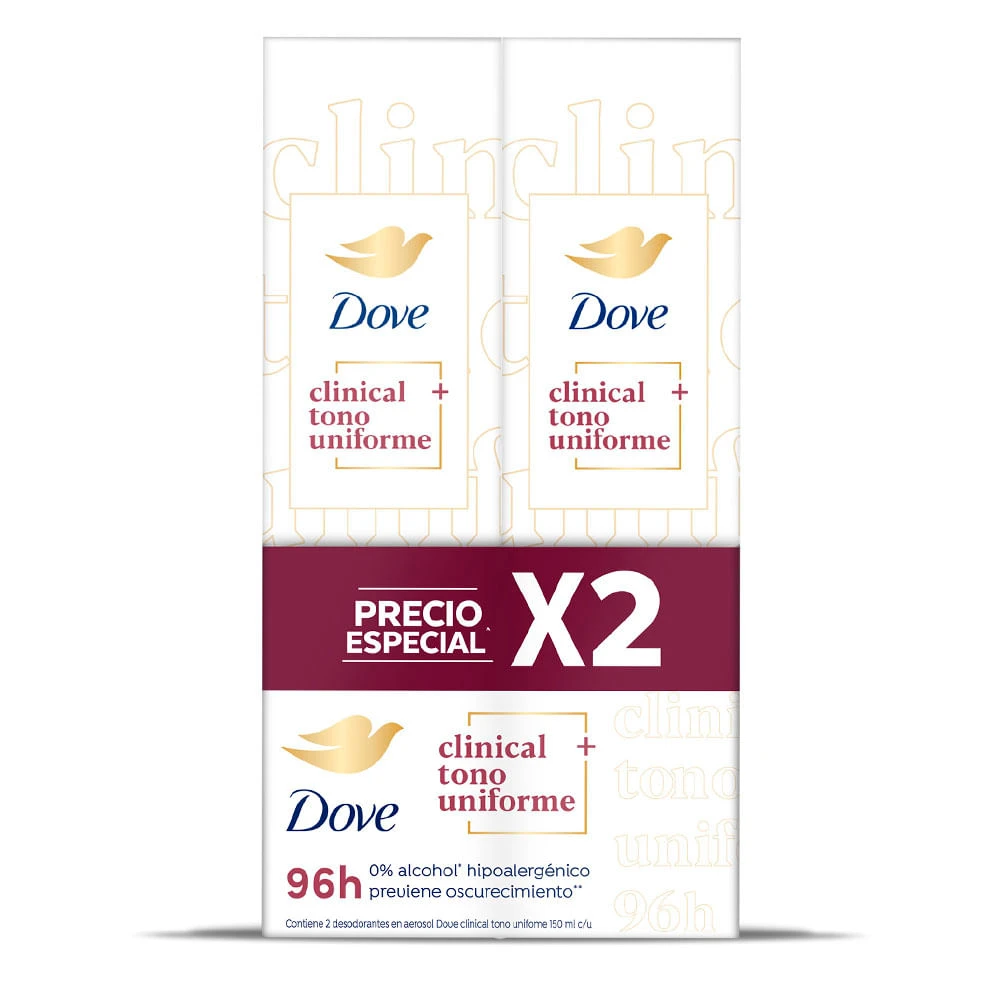 DESODORANTE DOVE AER CLINI/TONO INIFORME 2