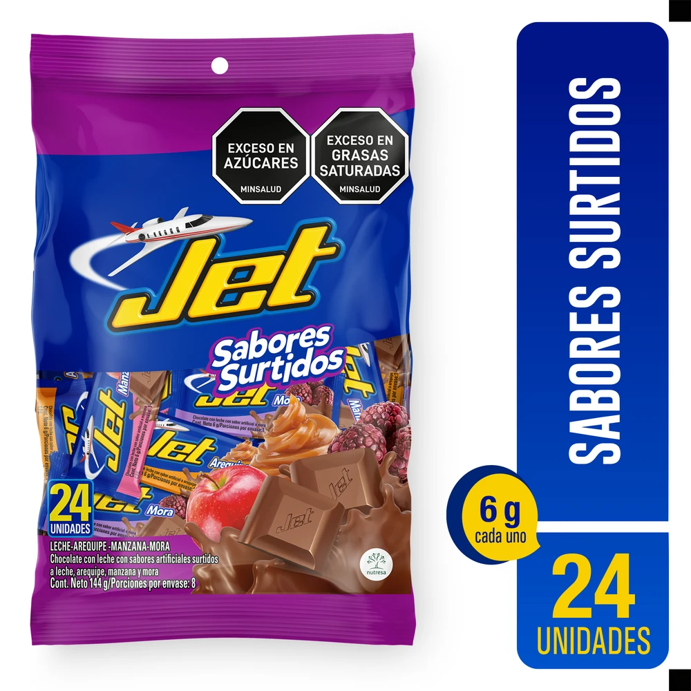 CHOCOLATINA MINI JET SURTIDA 24