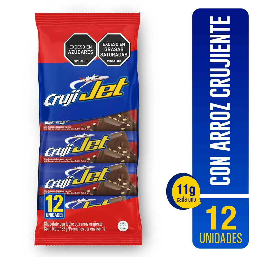 CHOCOLATINA JET CRUJI 12UN X 12 UNDS