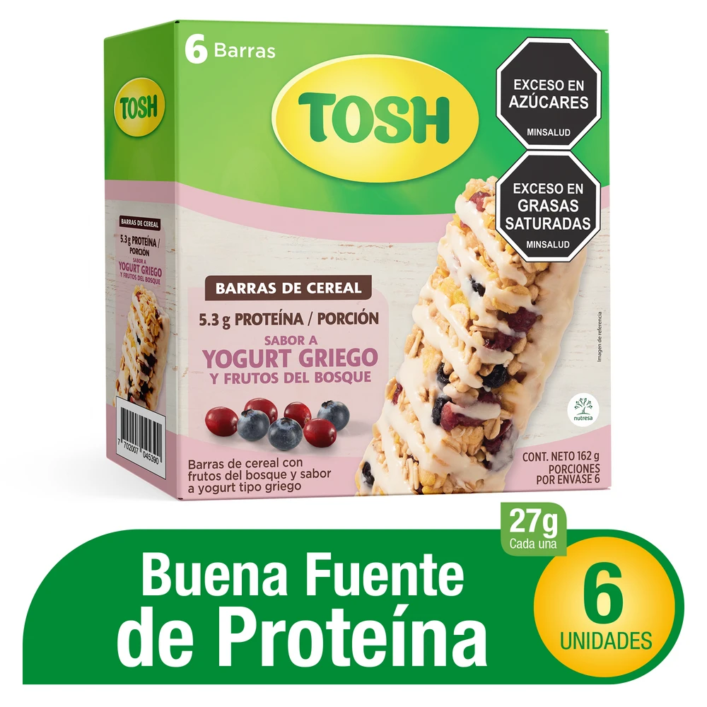TOSH BARRA YOGUR PROTEINA 6UN X 6 UNDS