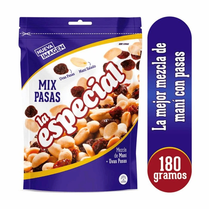 MANI LA ESPECIAL MIX PASAS X 180 GR