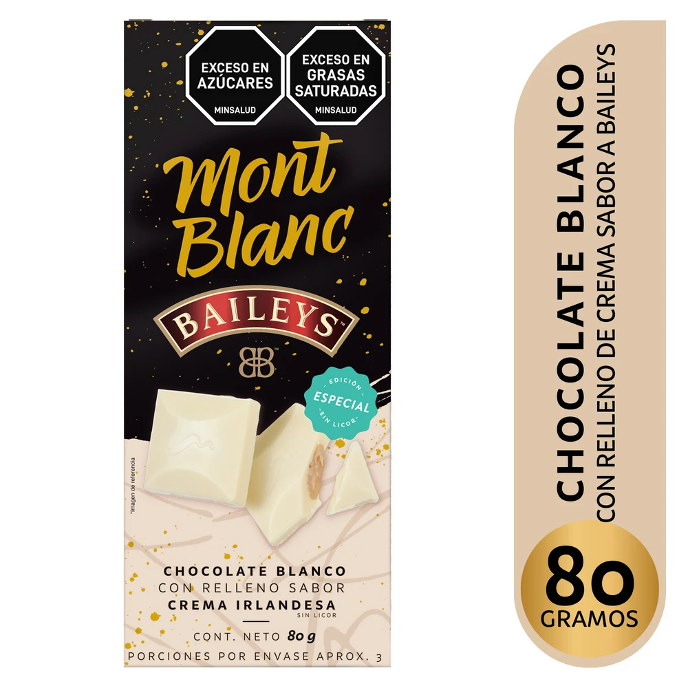CHOCOLATINA MONTBLANC BAILEYS X 80 GR