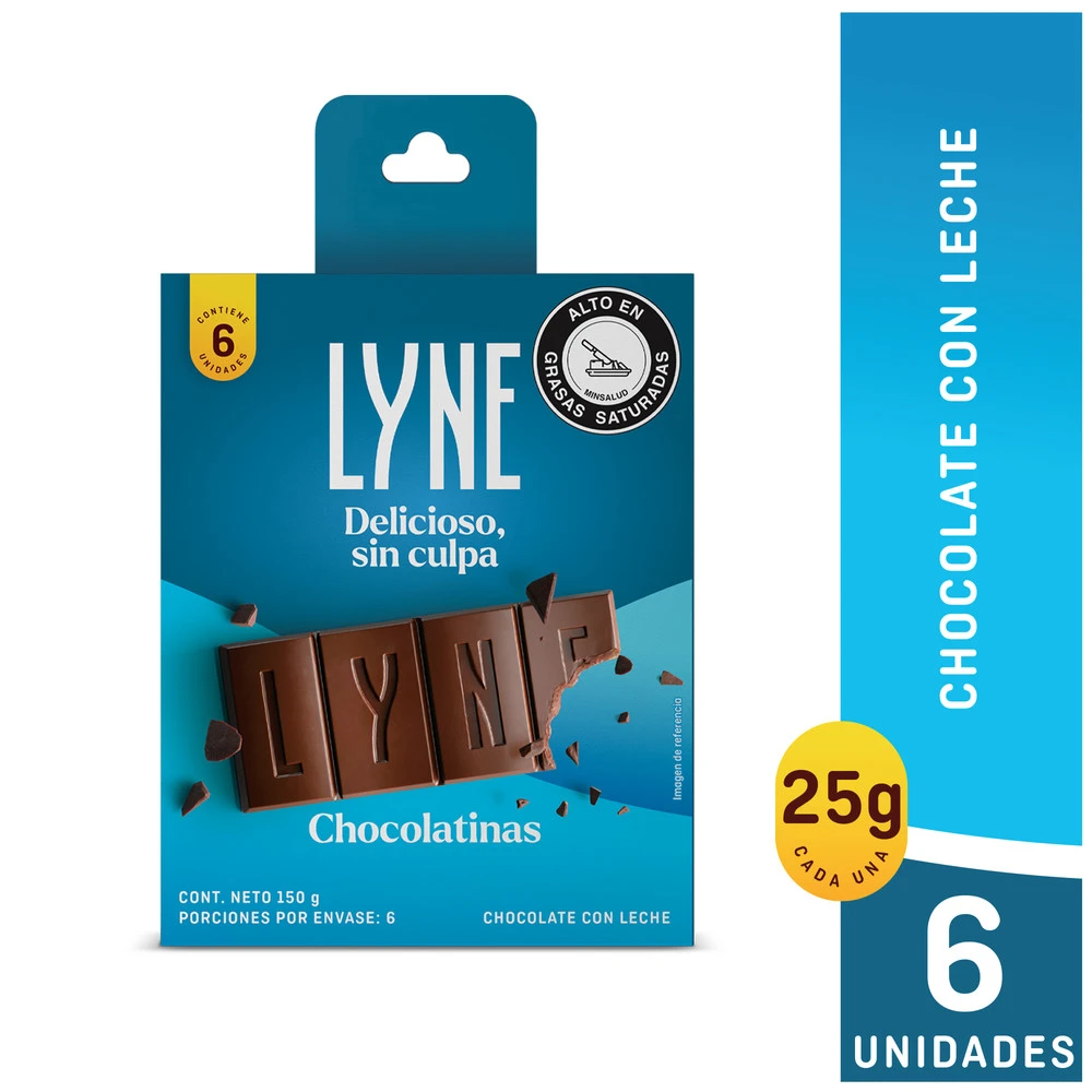 CHOCOLATINA CHOCOLYNE X 24 GR X 6 UNDS