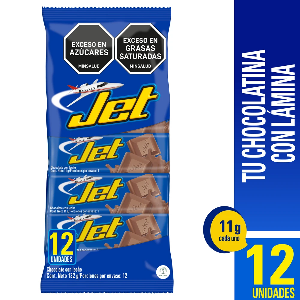 CHOCOLATINA JET LECHE X 12 GR