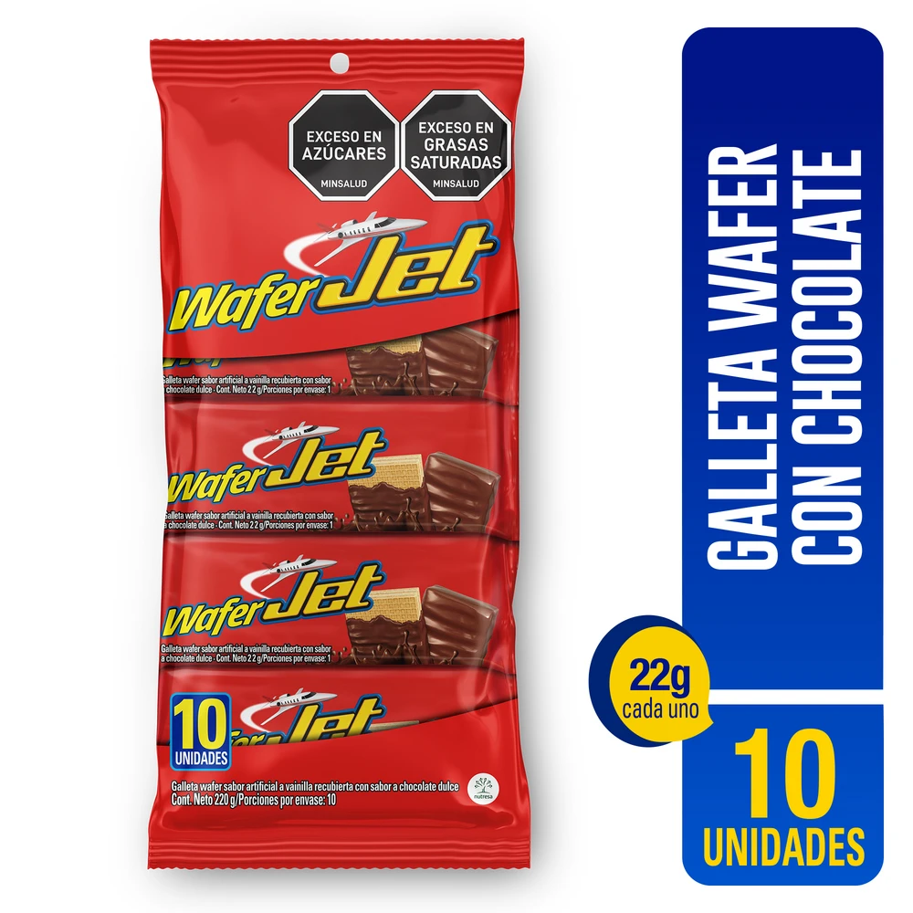 CHOCOLATINA WAFER JET X 10 UNDS