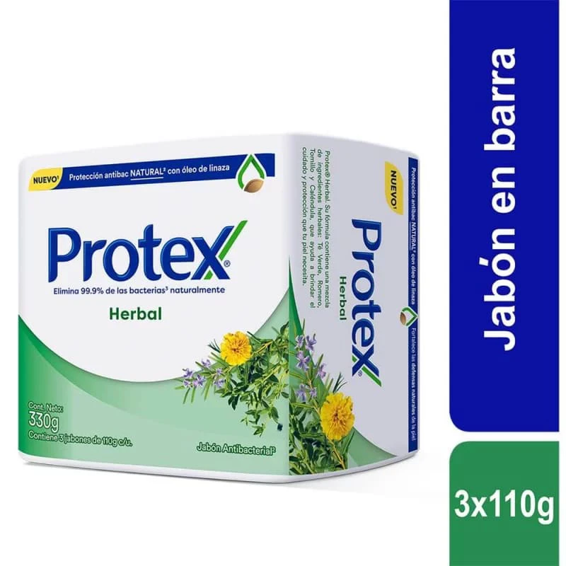 JABON BAÑO PROTEX HERBAL X 110 GR X 3 UNDS