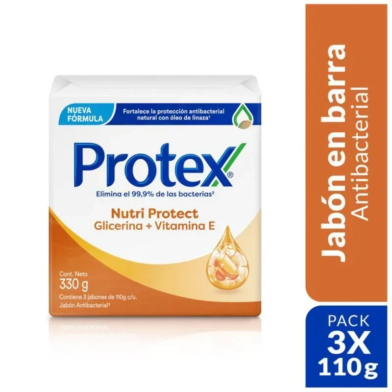 JABON BAÑO PROTEX VITAMINA E X 110 GR X 3 UNDS