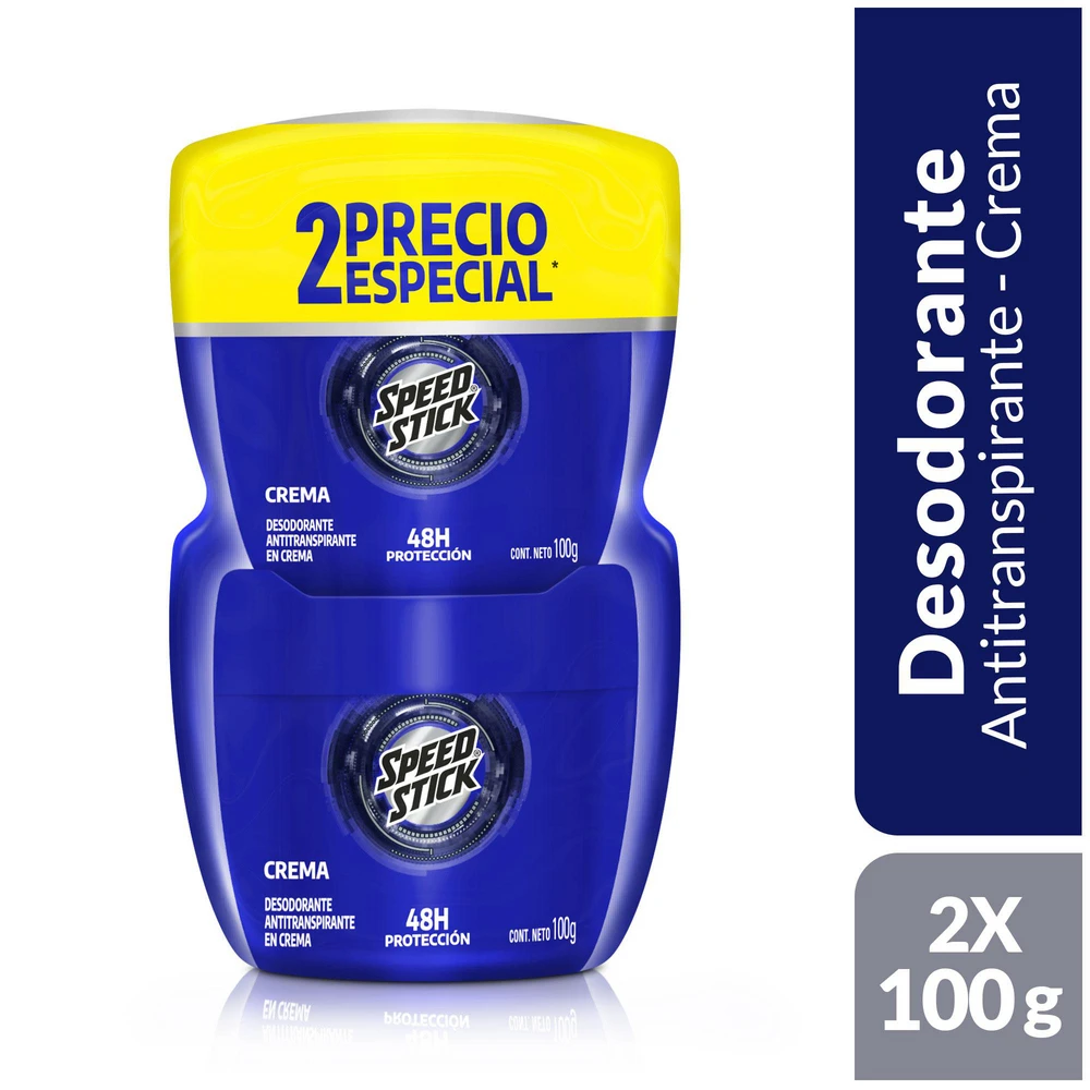 DESODORANTE LEIDY SPEED STICK 24/7 CREMA X 100 GR X 2 UNDS