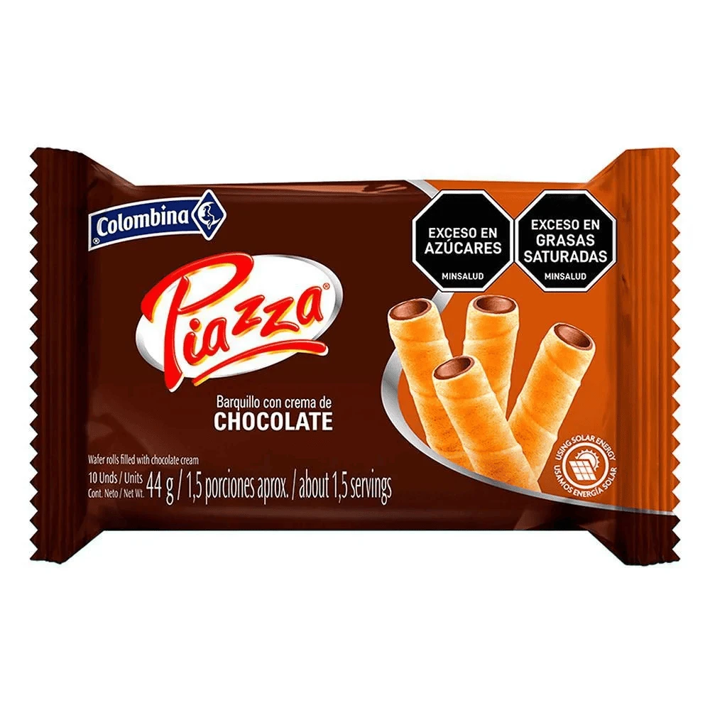 BARQUILLOS PIAZZA CHOCOLATE X 44 GR