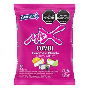 CONFITE COLOMBINA MAX COMBI MAS X 50 UNDS
