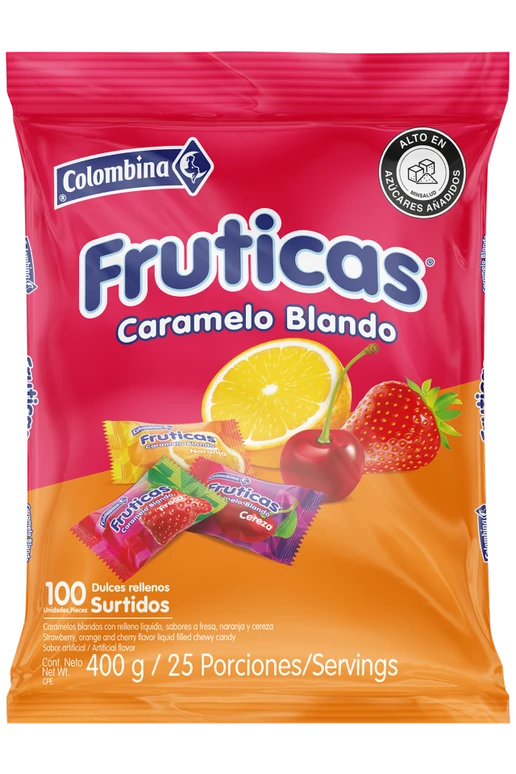 CONFITES FRUTICAS STDAS X 100 UNDS