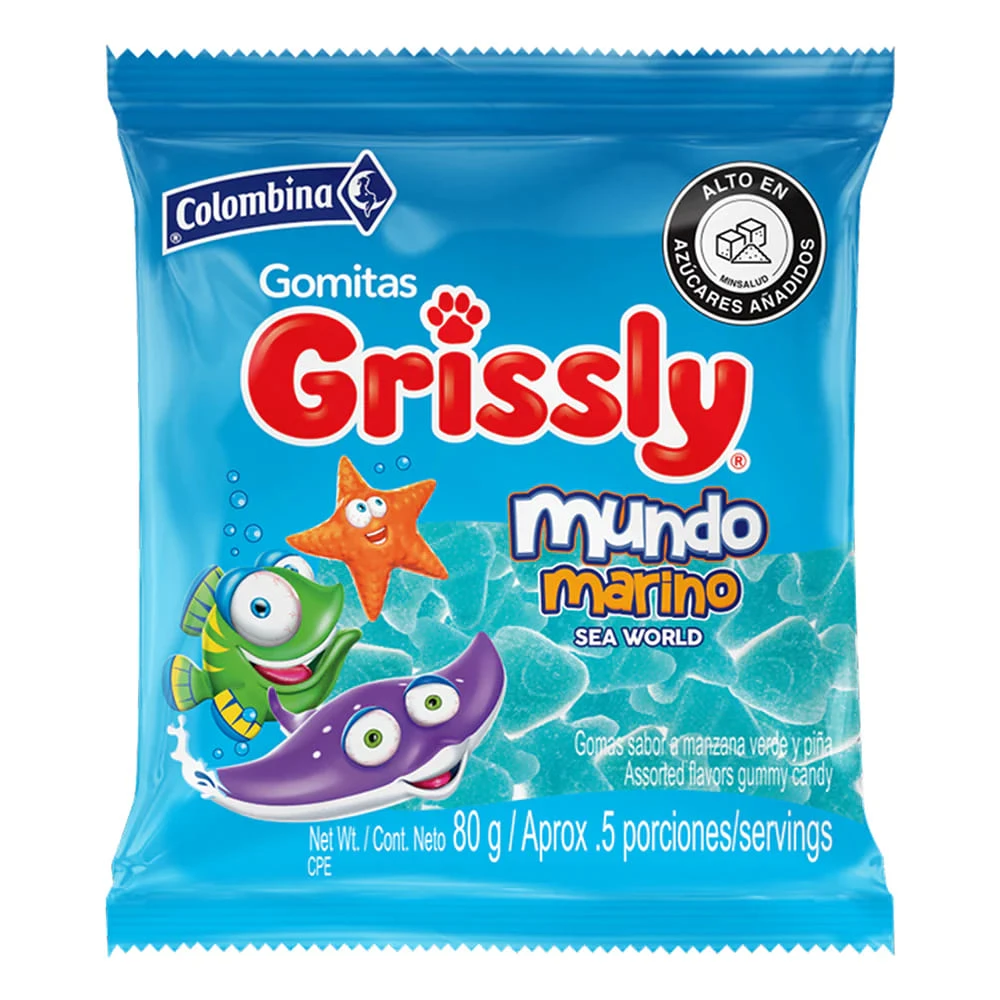 GOMITA GRISSLY MUNDO MARINO X 80 GR