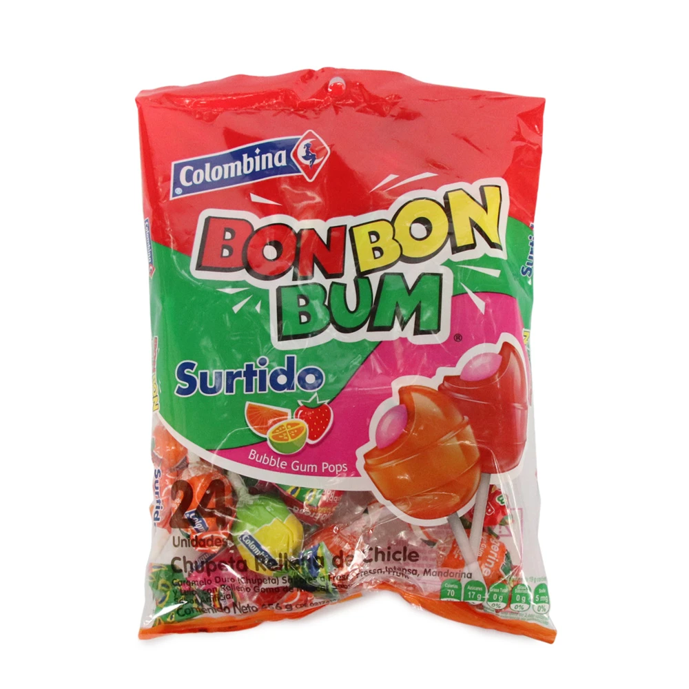 BON BON BUM COLOMBINA SURTIDO X 24 UNDS