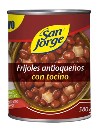 FRIJOLES CON TOCINO SAN JORGE X 580 GR