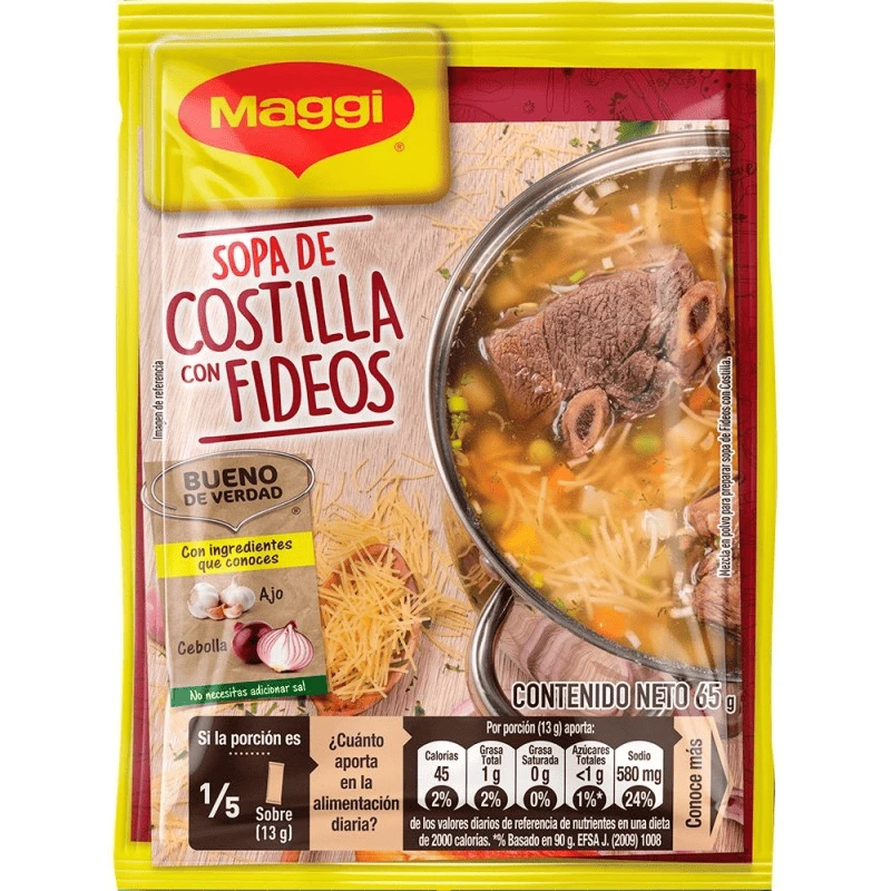 SOPAS MAGGI COSTILLA FIDE X 65 GR