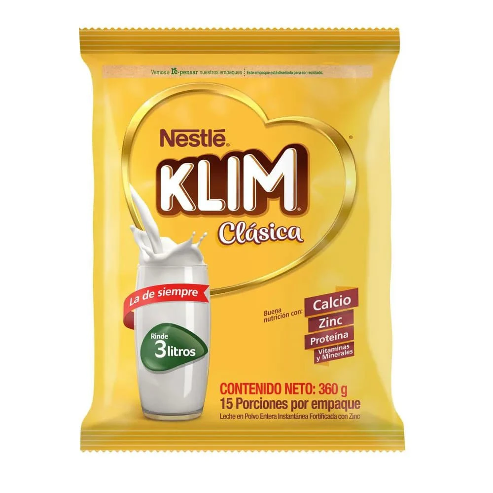 LECHE KLIM CLASICA BOLSA X 360 GR